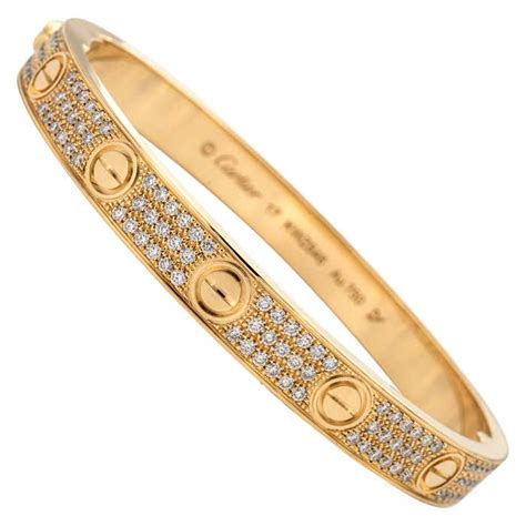 cartier 750 bracelet with diamonds